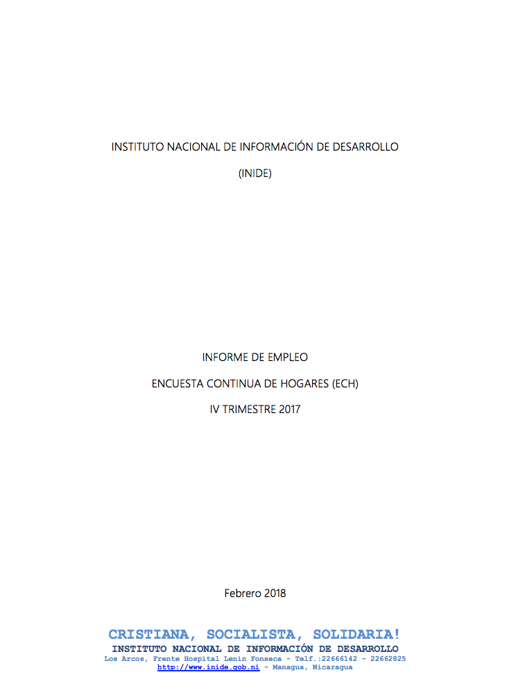 Portada ECH IV Trimestre 2017